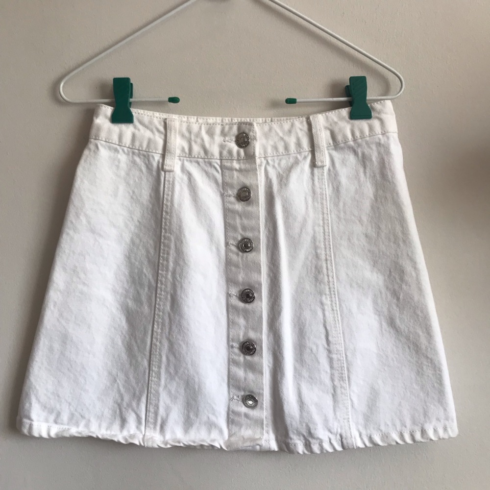 Forever 21 Button Front ALine Mini Skirt